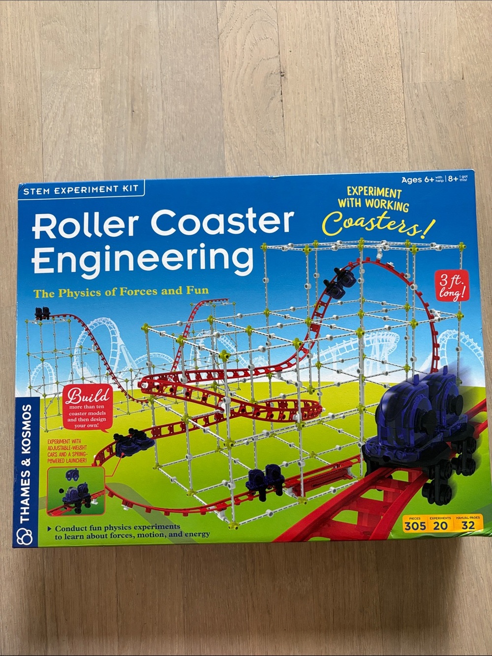 Thames & Kosmos Roller Coaster Engineering STEM Kit - Blue